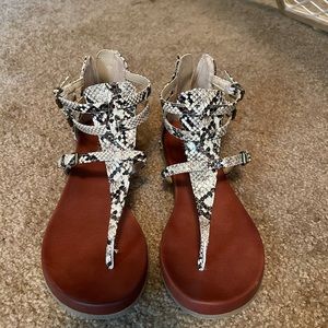 Snake skin sandals